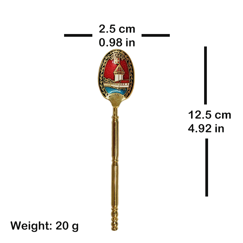 round handle enamel souvenir spoon